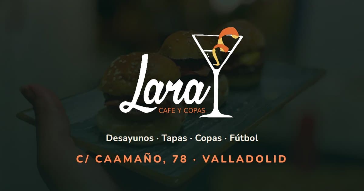 Portada de la web de Café Bar Lara